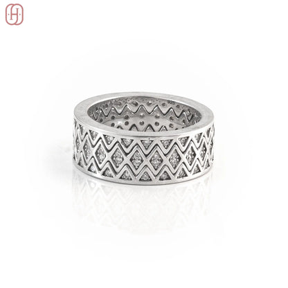 Hardik Jewels Silver Triple Band Ring Handcrafted 92.5 Silver.