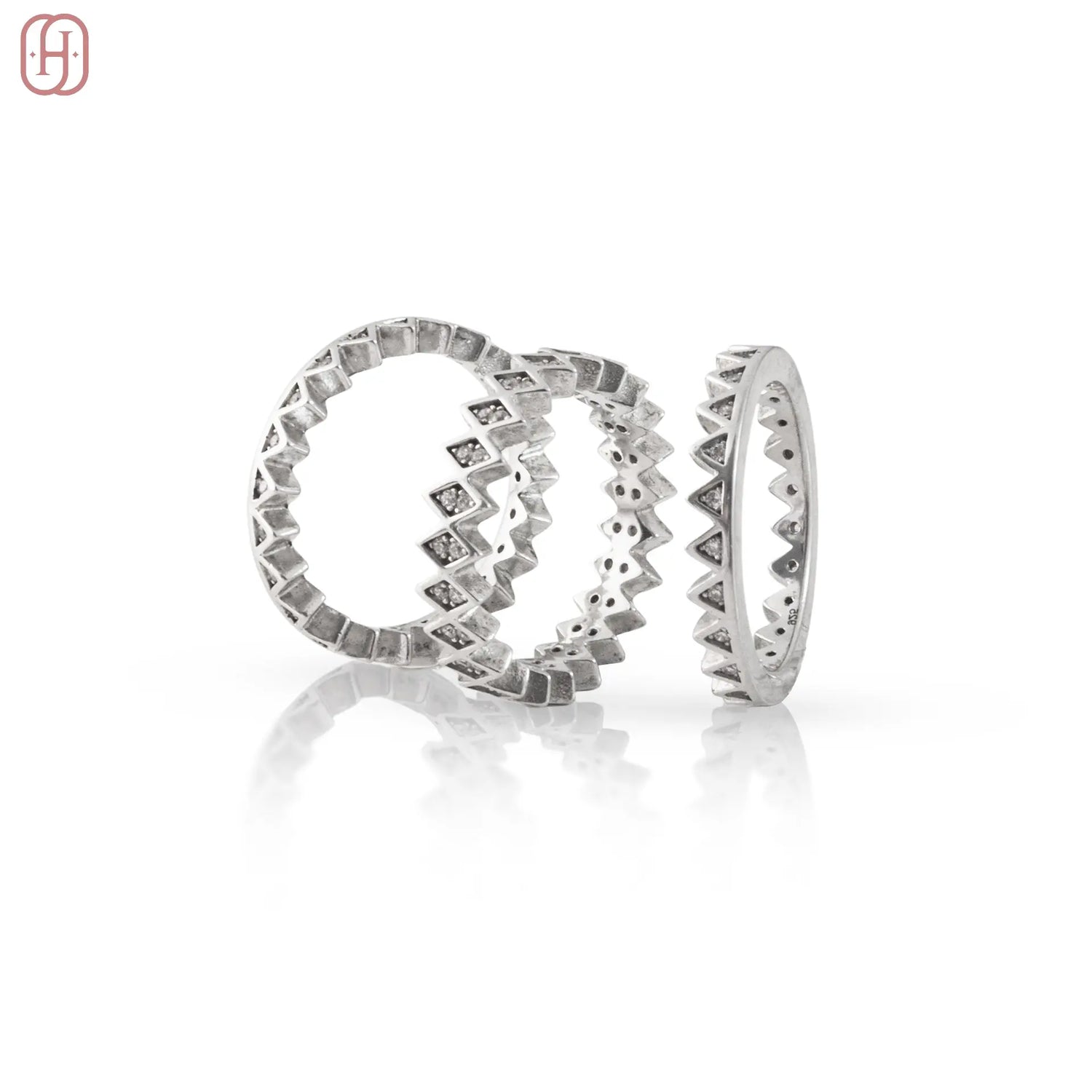Hardik Jewels Silver Triple Band Ring Handcrafted 92.5 Silver.
