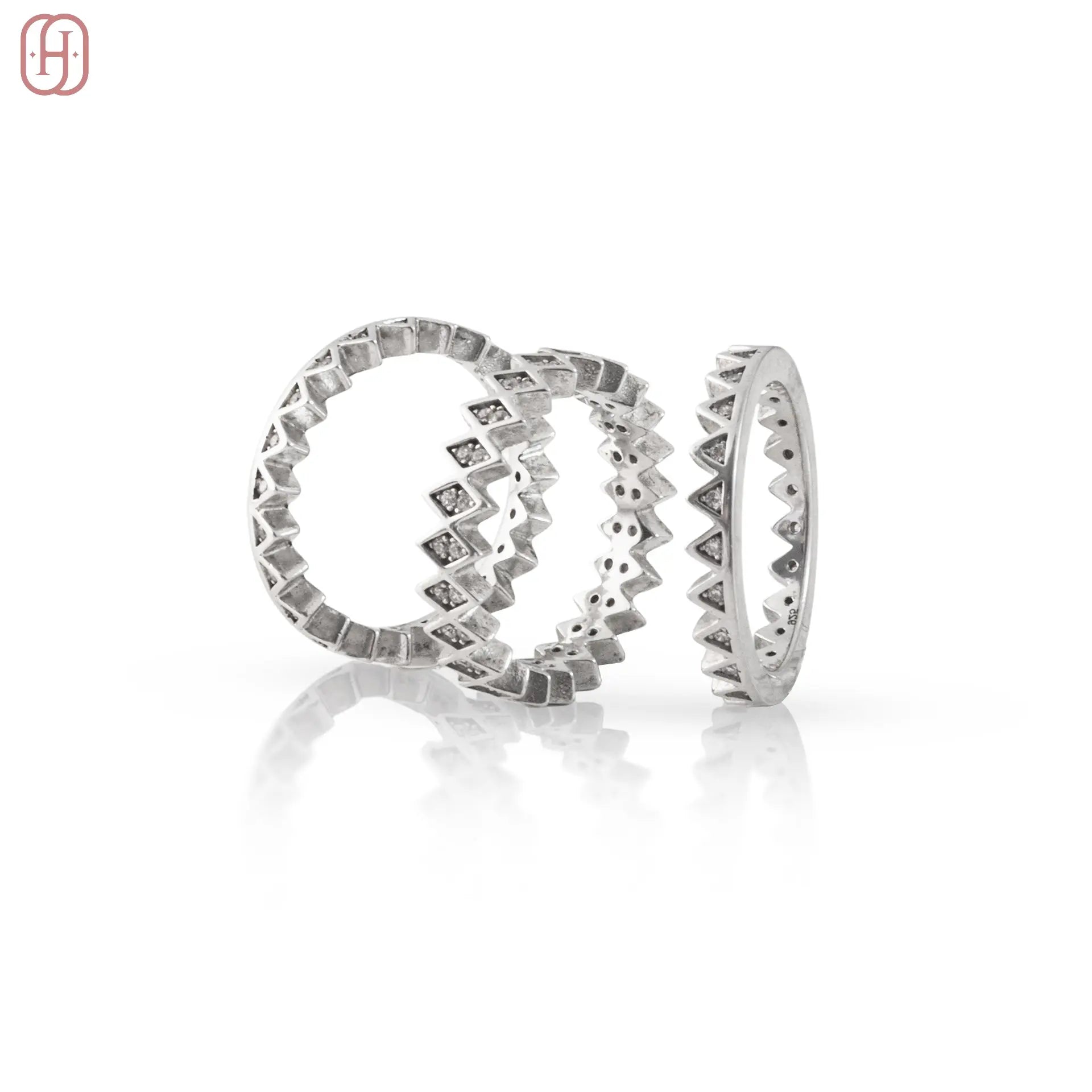 Hardik Jewels Silver Triple Band Ring Handcrafted 92.5 Silver.