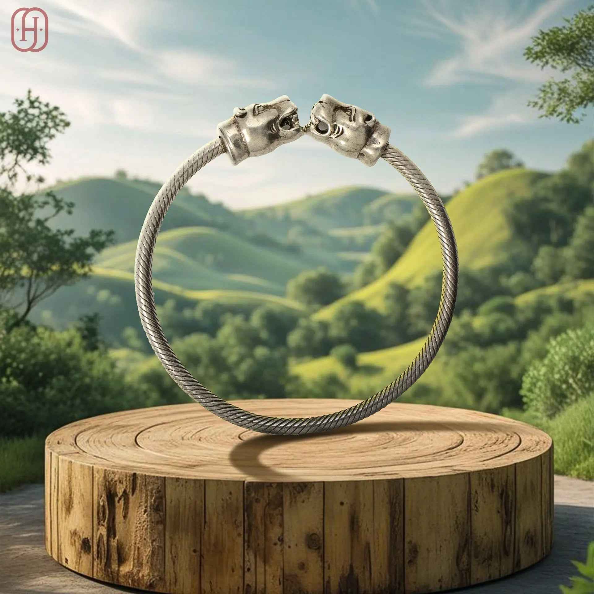 Hardik Jewels Tiger Head Silver Bracelet - Handcrafted Elegance