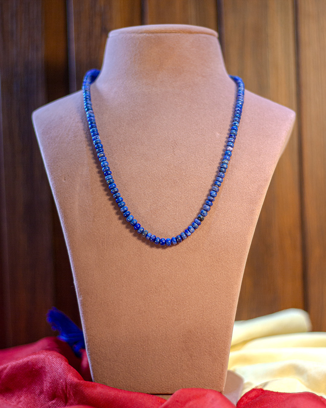 Natural Lapis Lazuli Beaded Necklace – Genuine Gemstone Jewelry - Hardik Jewels | Created by Design. Defined by You.