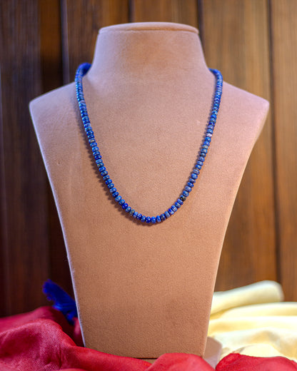 Natural Lapis Lazuli Beaded Necklace – Genuine Gemstone Jewelry - Hardik Jewels | Created by Design. Defined by You.