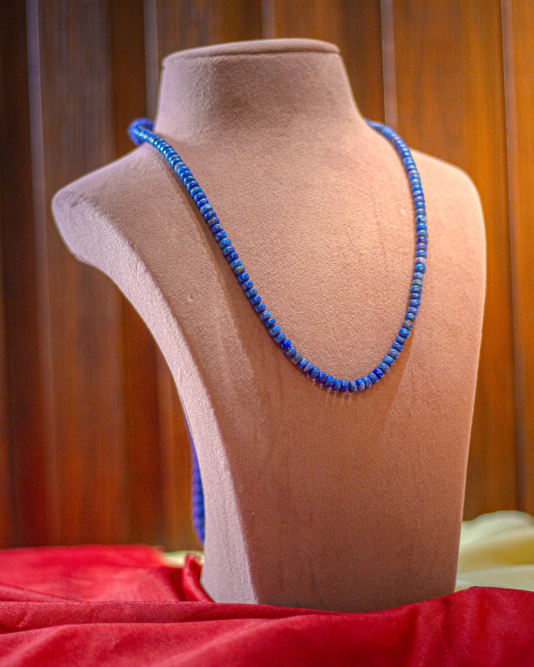 Natural Lapis Lazuli Beaded Necklace – Genuine Gemstone Jewelry - Hardik Jewels | Created by Design. Defined by You.