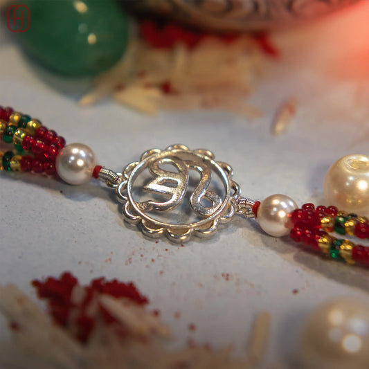 Khanda silver rakhi Hardik Jewels