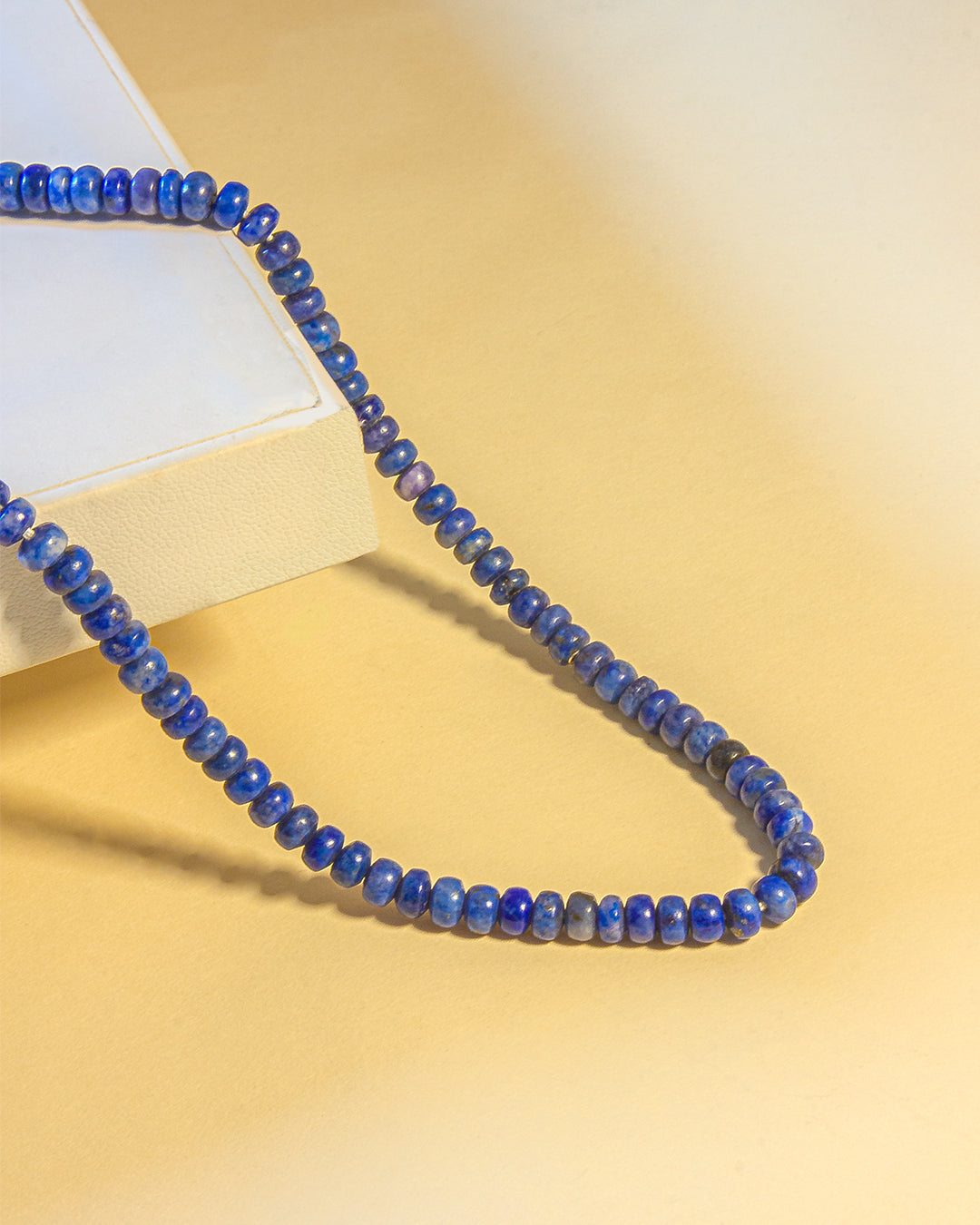 Natural Lapis Lazuli Beaded Necklace – Genuine Gemstone Jewelry - Hardik Jewels | Created by Design. Defined by You.