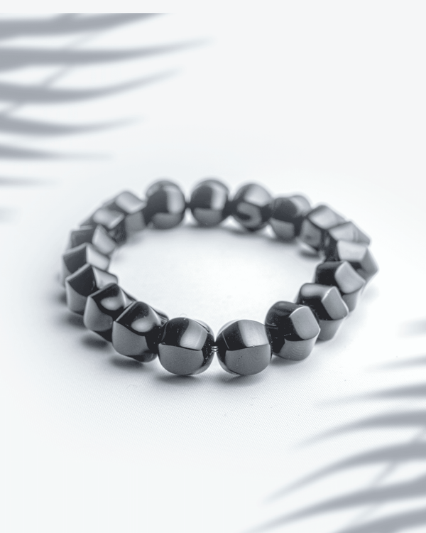Natural Black Onyx Faceted Bracelet (10mm) | Sparkling Protection & Strength Crystal