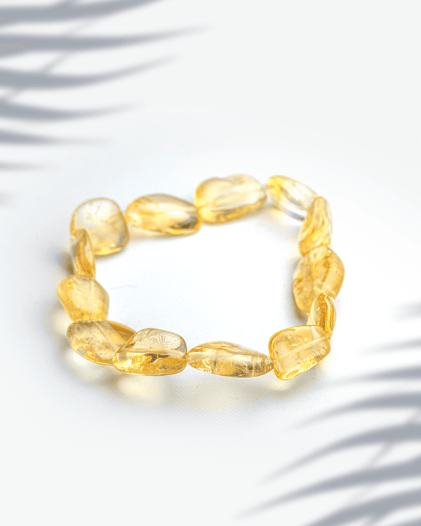 Natural Citrine Tumbled Nugget Bracelet | Wealth & Abundance Healing Crystal