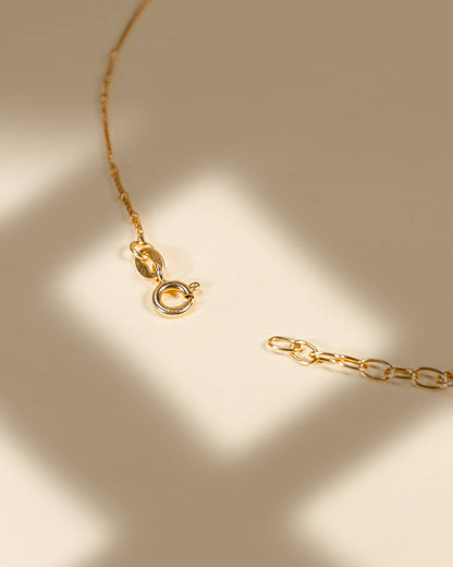 Pair of 18K gold plated sterling silver anklets lock
