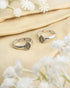Pair of oxidized 92.5 sterling silver toe rings featuring a nature leaf design.
