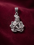 Oxidized 925 silver Laddu Gopal Bal Krishna pendant seated with flute