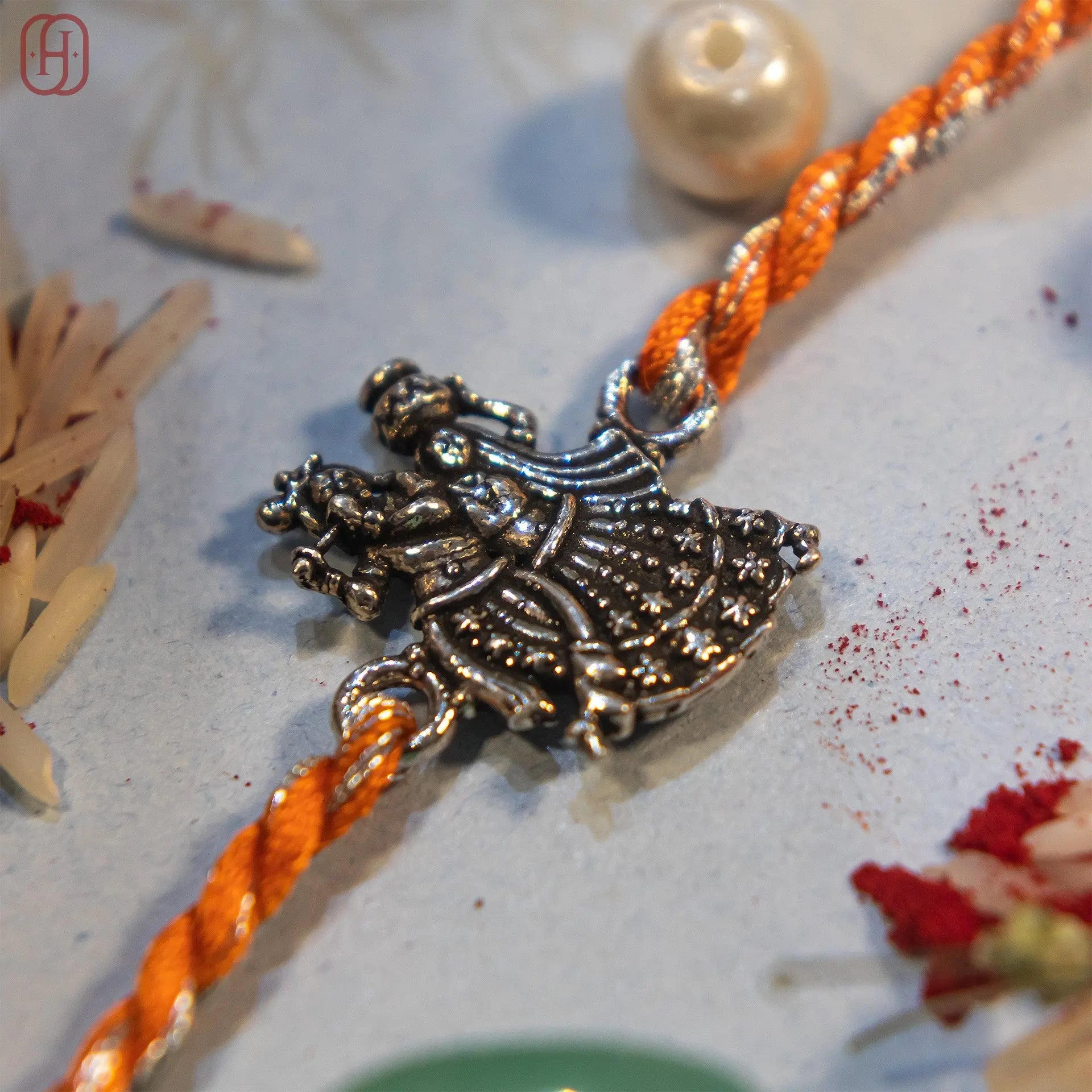 Rakha krishna antique silver rakhi Hardik Jewels