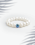 Shell Pearl Evil Eye Bracelet | Protection & Elegance | Hardik Jewels