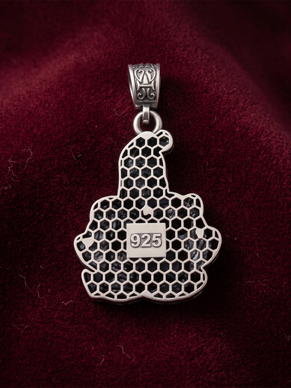 925 sterling silver hallmark back of Laddu Gopal temple pendant