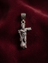Oxidized 925 silver standing Hanuman pendant with gada Bajrangbali