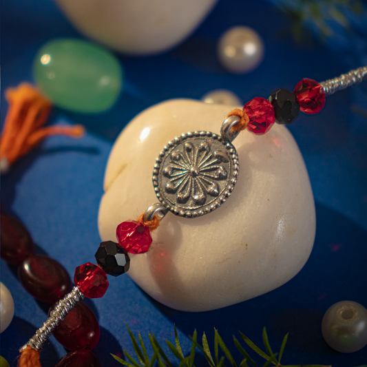 Antique Silver Rakhi Online - Hardik Jewels Handmade Craft.