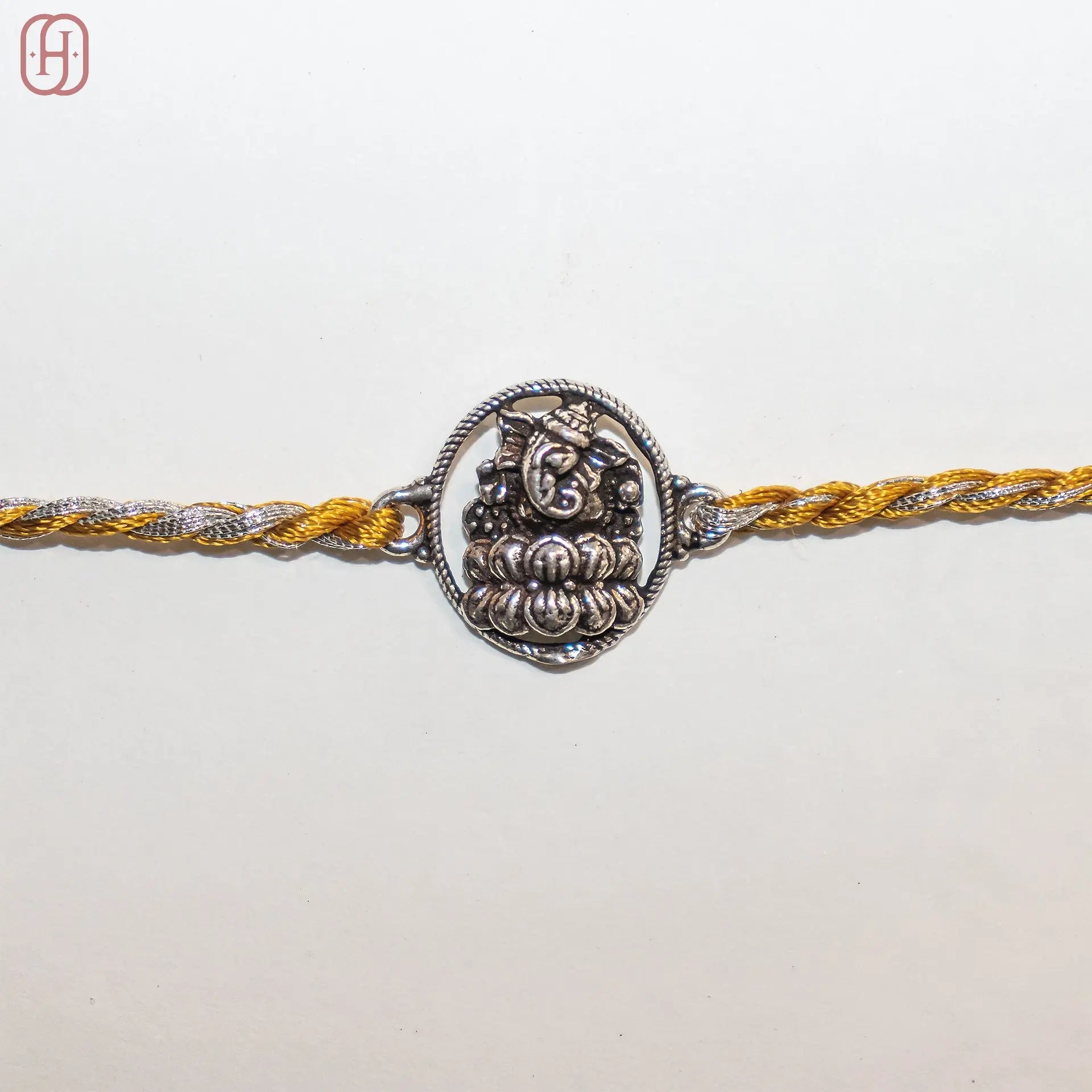 ganesh ji silver rakhi Hardik Jewels