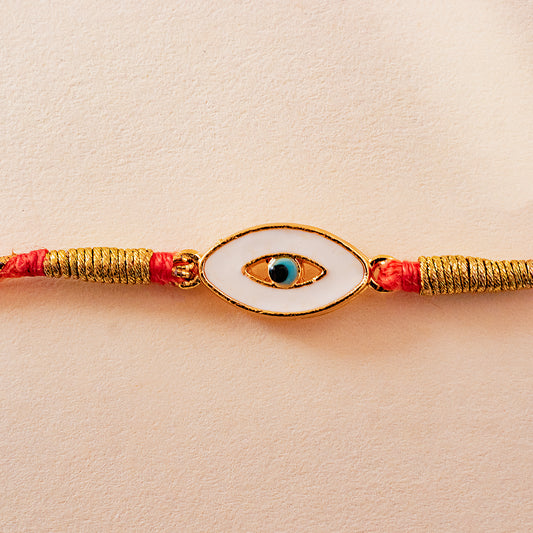 Hardik Jewels Handcrafted Evil Eye Bracelet in 92.5 Silver.