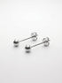 Minimal Silver Ball Stud Earrings - front studio product view - Hardik Jewels