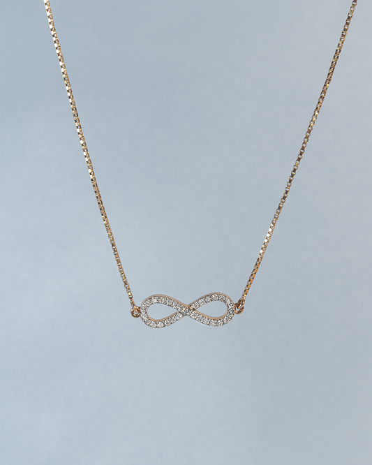 Infinity Design Diamond Chain Necklace