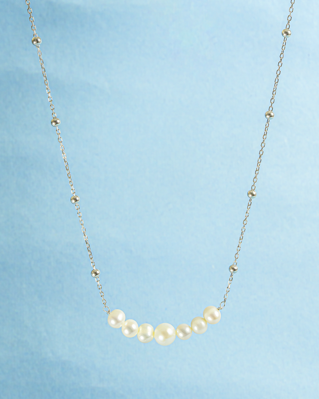 Sterling Silver Natural Pearl Necklace - Hardik Jewels | Created by Design. Defined by You.