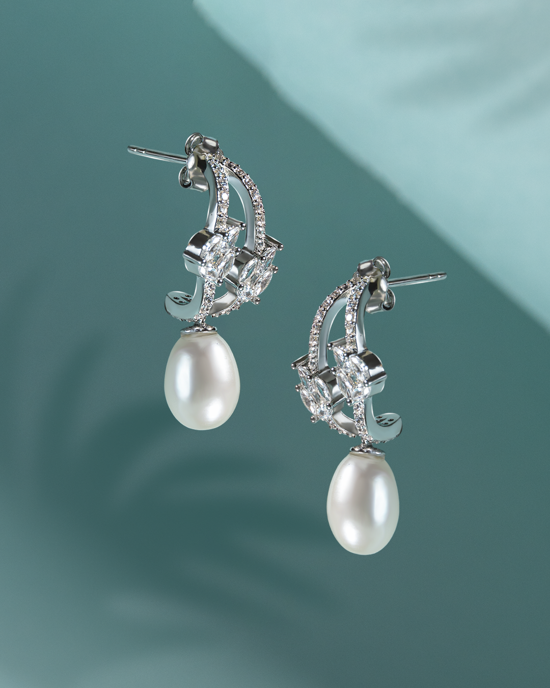 Sterling Silver Natural Pearl Earrings