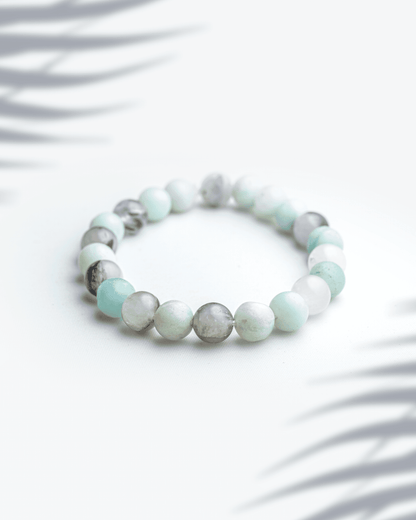 Natural Black Rutilated Quartz Bracelet | Tourmalinated Quartz Protection Crystal