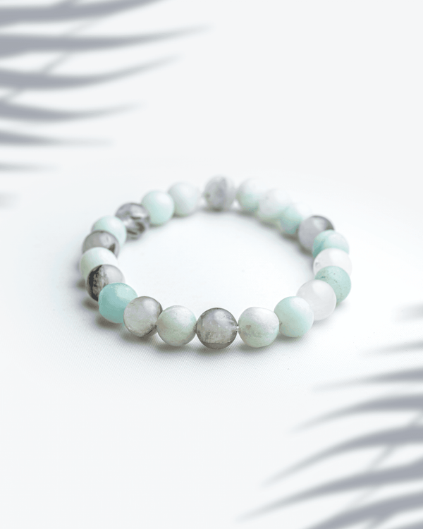 Natural Black Rutilated Quartz Bracelet | Tourmalinated Quartz Protection Crystal