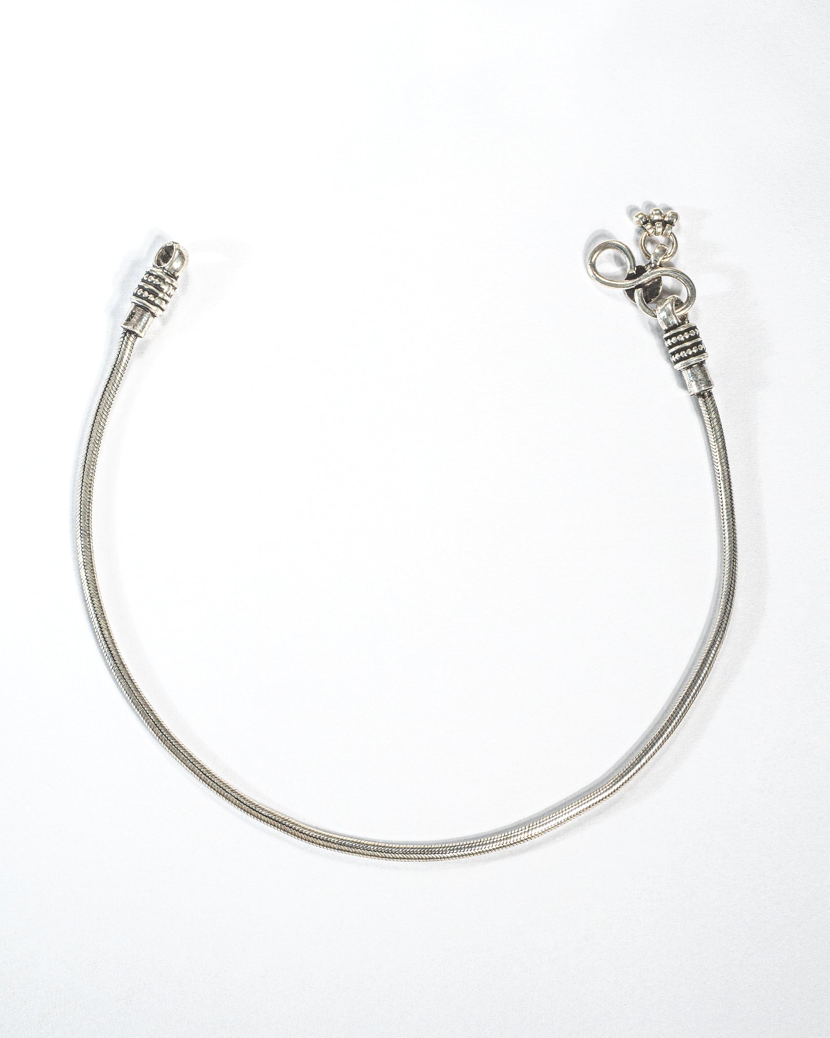 Silver Anklet on a white background