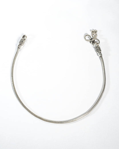 Silver Anklet on a white background