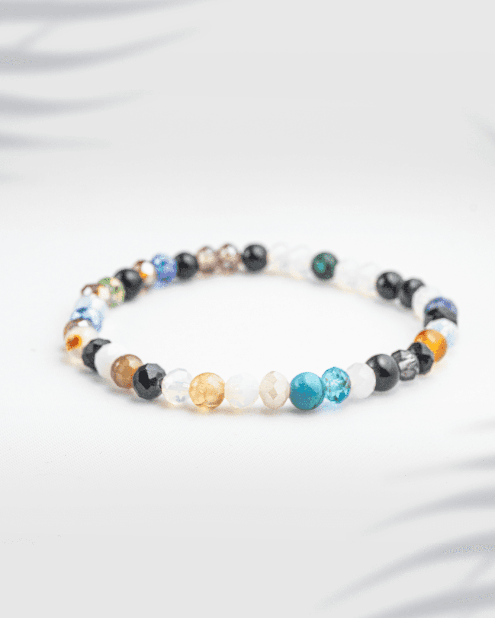 Natural Multi-Color Onyx & Mixed Gemstone Bracelet | Faceted Vibrant Energy Beads