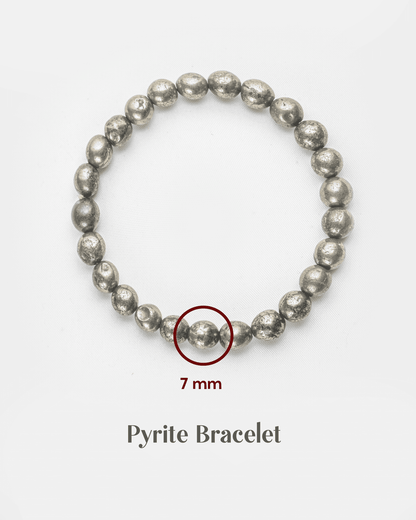 Natural Pyrite Stone Bracelet | Golden Money Magnet Crystal for Wealth &amp; Success