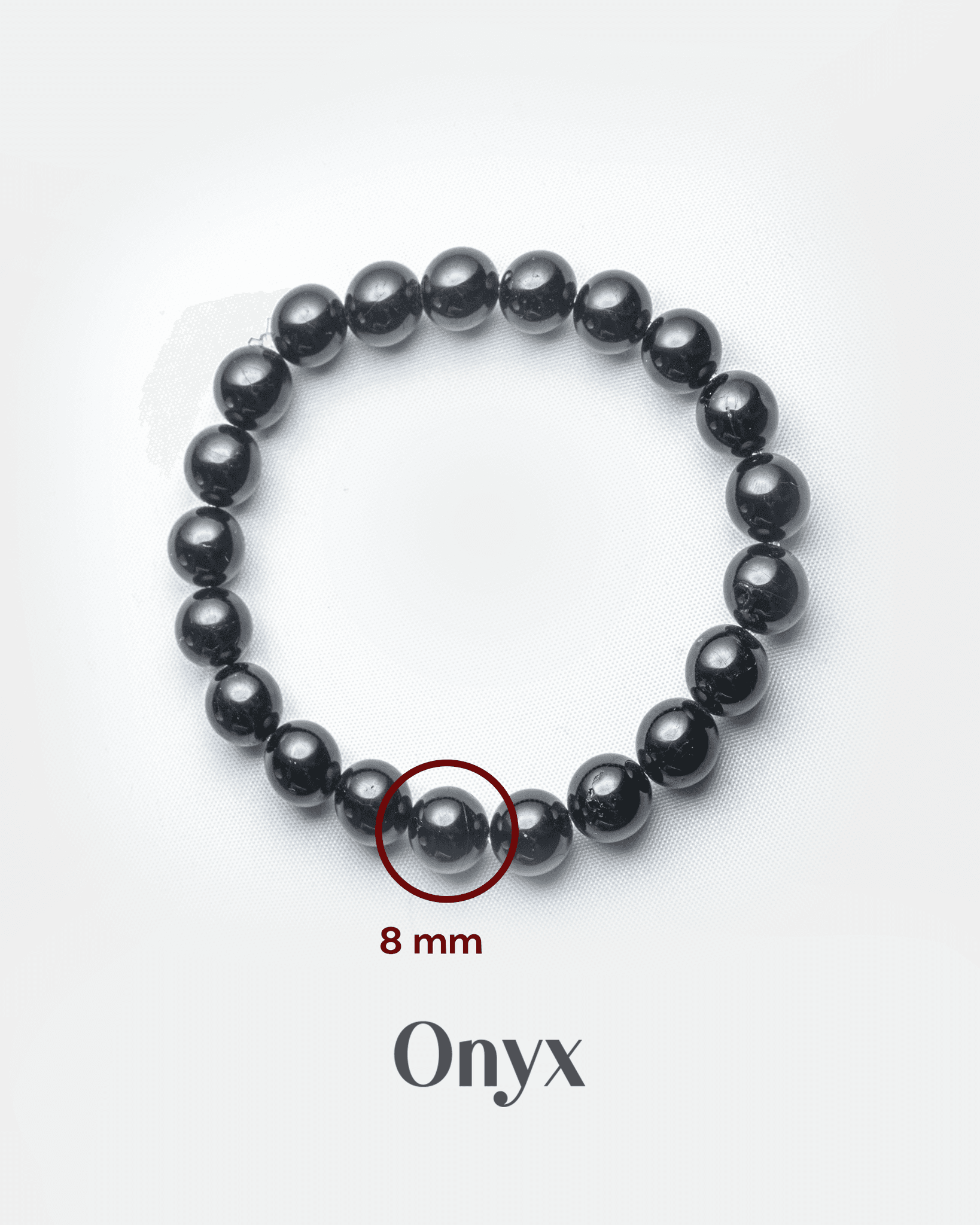 Natural Black Onyx Stone Bracelet (8mm) | Protection & Strength Healing Crystal