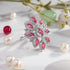 Red Floral Cocktail Ring Hardik Jewels