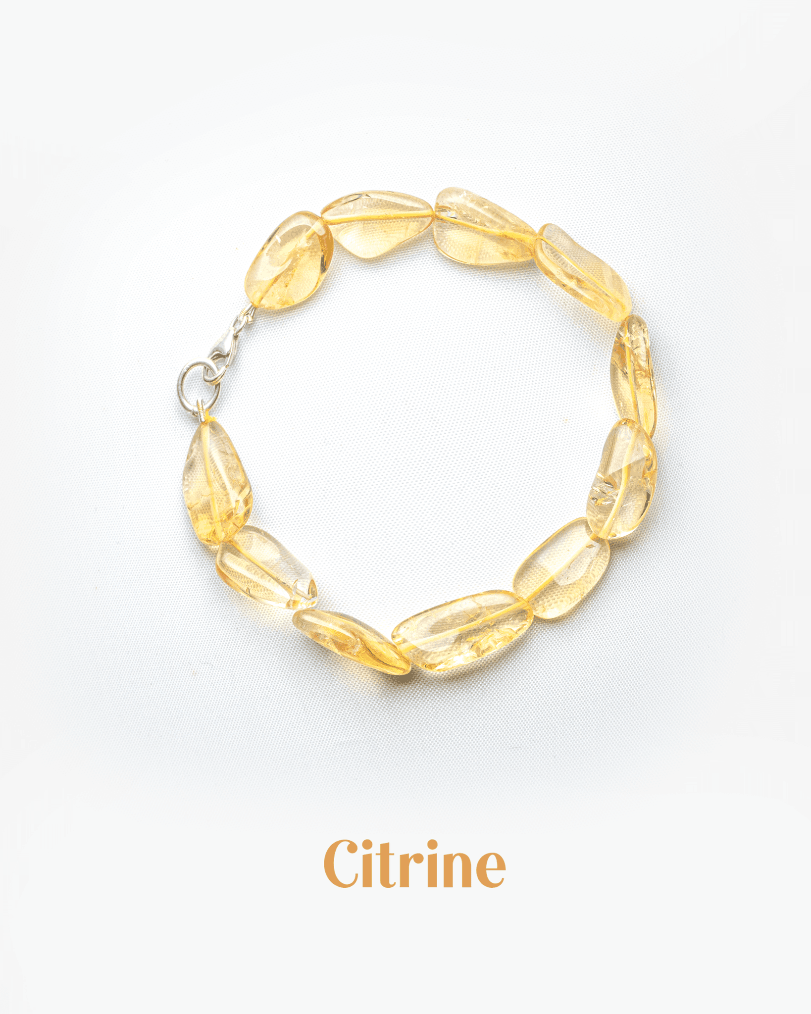 Natural Citrine Jumbo Tumbled Bracelet (14mm) | Wealth & Success Crystal