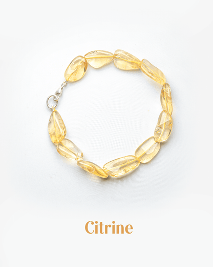 Natural Citrine Jumbo Tumbled Bracelet (14mm) | Wealth &amp; Success Crystal