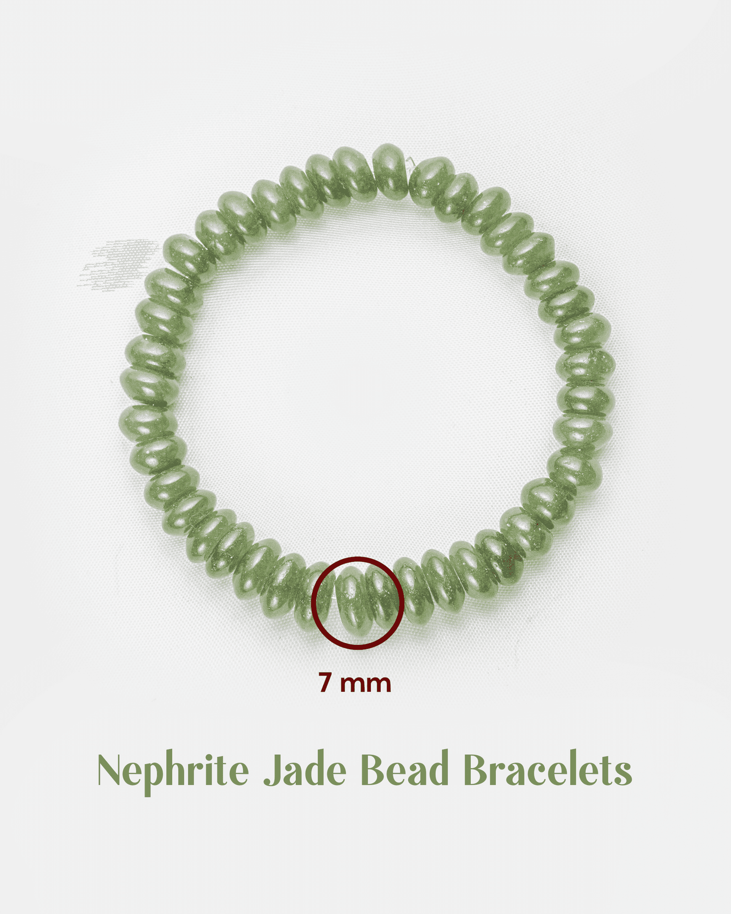 Natural Green Jade Rondelle Bracelet | Lucky Stone for Prosperity &amp; Harmony