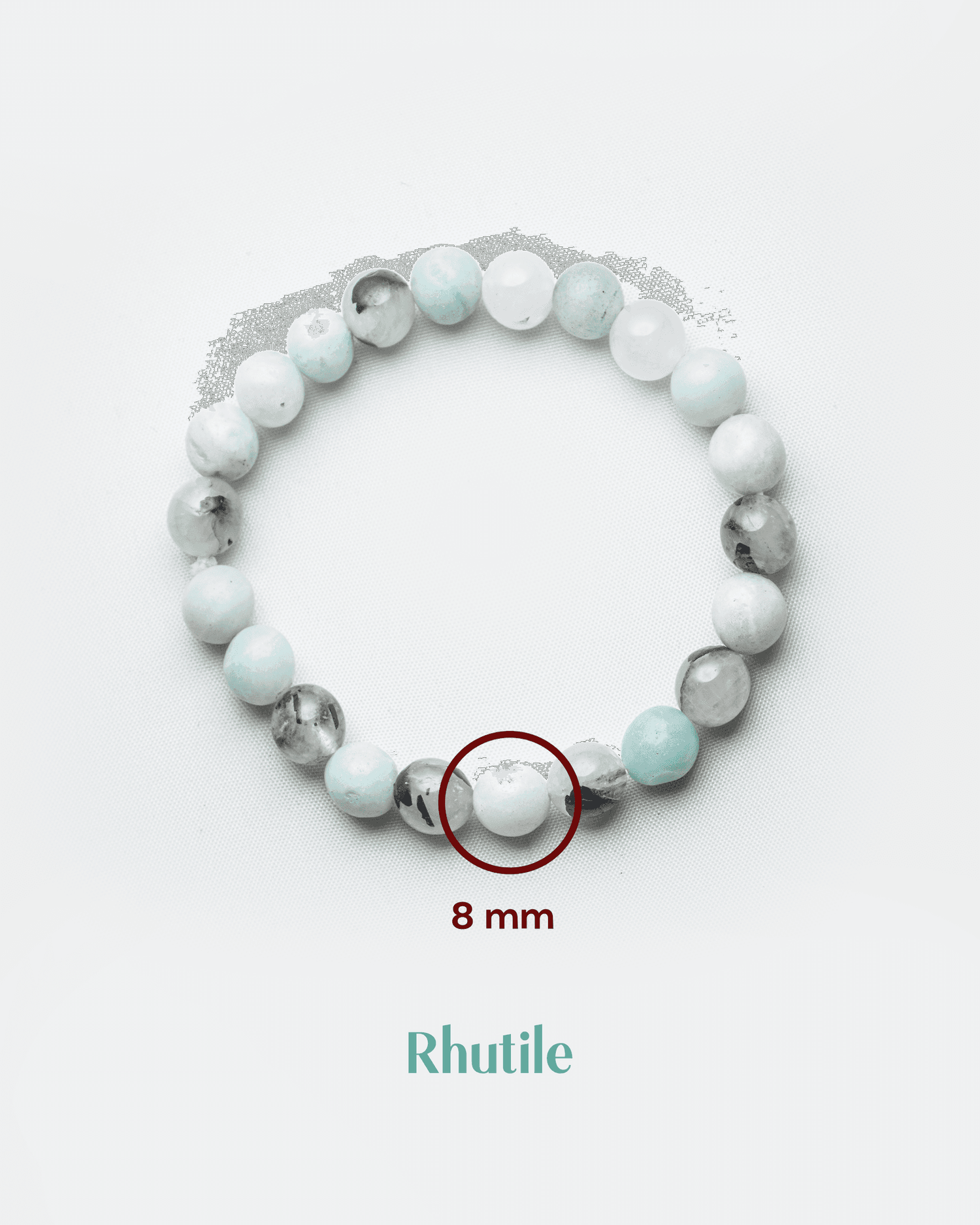 Natural Black Rutilated Quartz Bracelet | Tourmalinated Quartz Protection Crystal