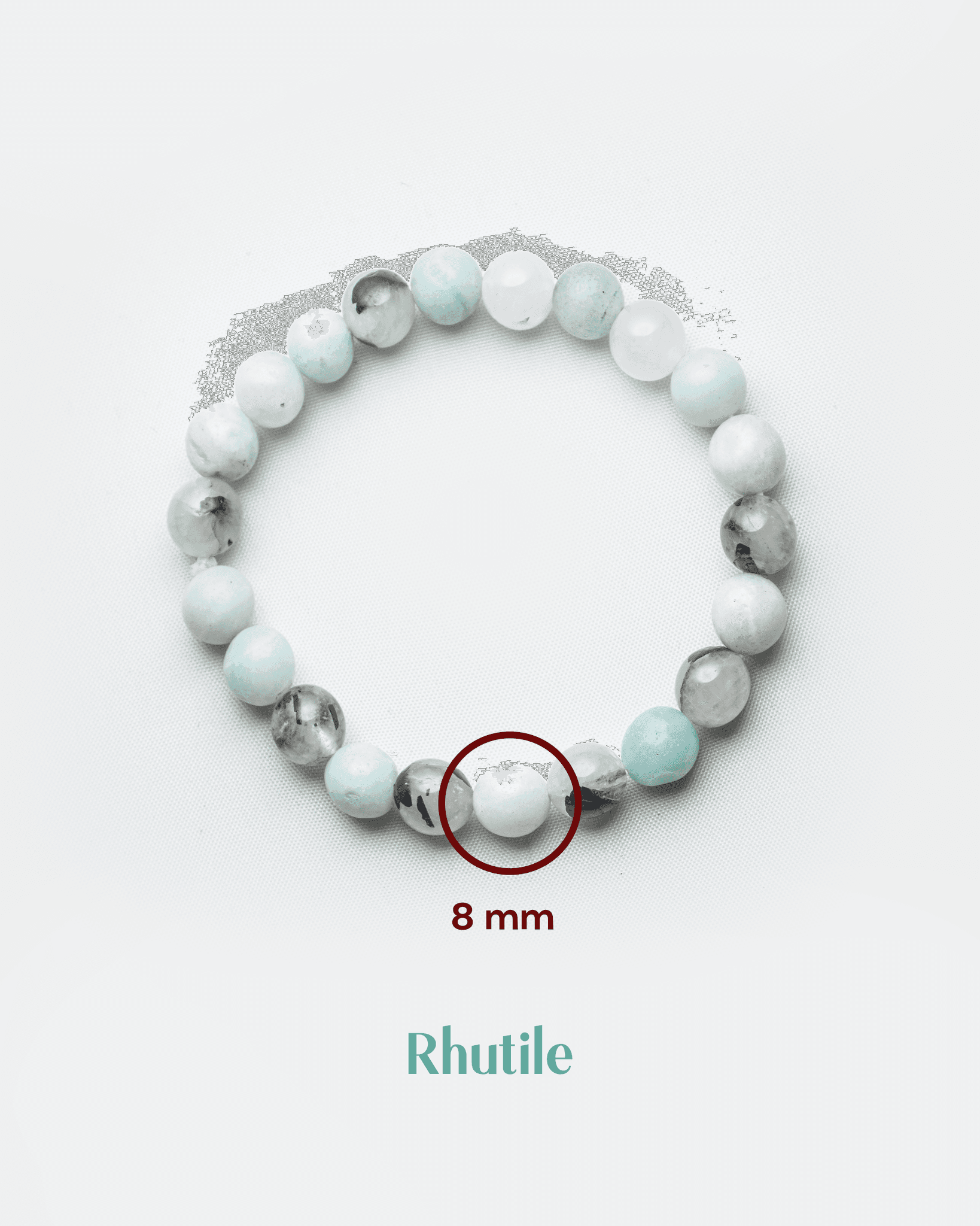 Natural Black Rutilated Quartz Bracelet | Tourmalinated Quartz Protection Crystal