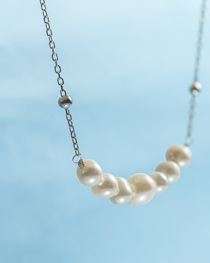 Sterling Silver Natural Pearl Necklace - Hardik Jewels | Created by Design. Defined by You.