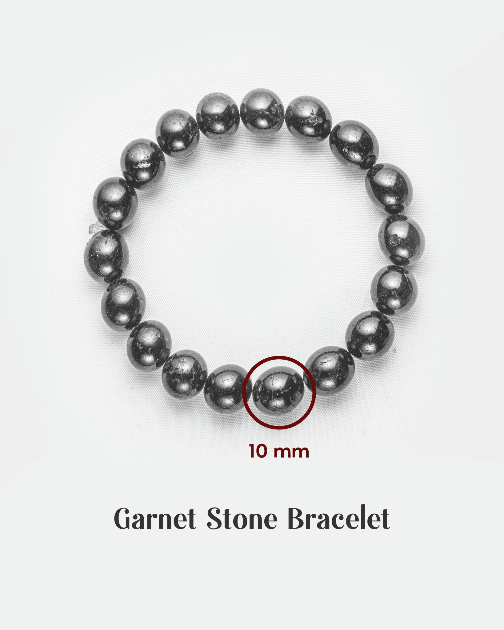 Natural Red Garnet Stone Bracelet | Deep Red Passion & Energy Crystal (January Birthstone)