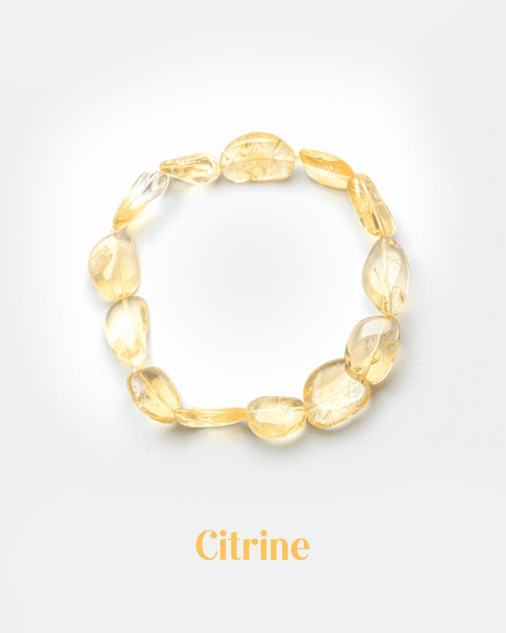 Natural Citrine Tumbled Nugget Bracelet | Wealth & Abundance Healing Crystal