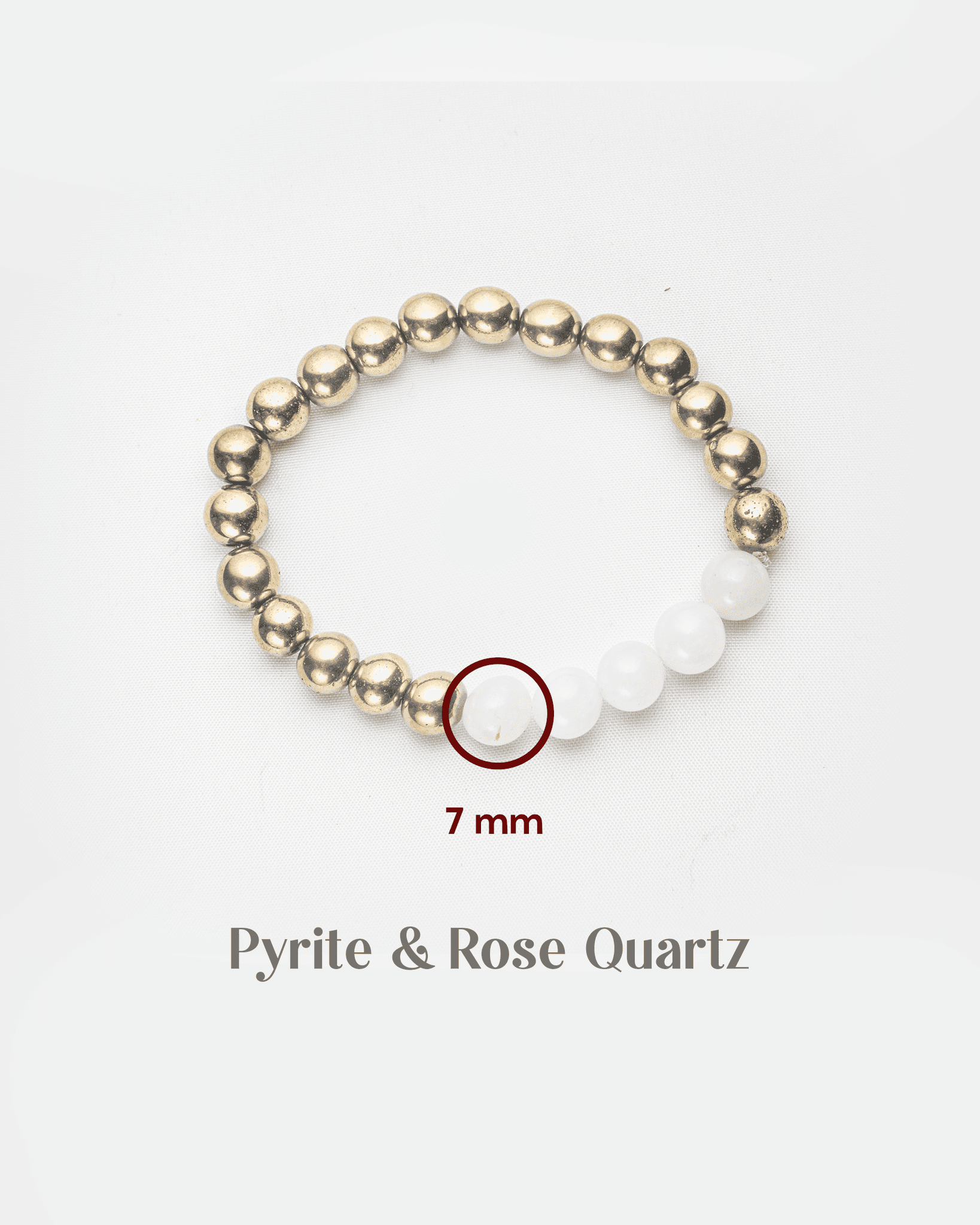 Natural Pyrite & Rose Quartz Mix Bracelet | Wealth, Success & Emotional Harmony