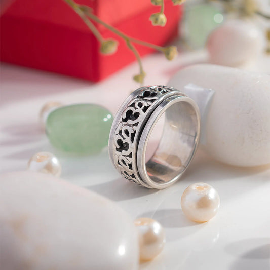 Silver Om Ring Hardik Jewels