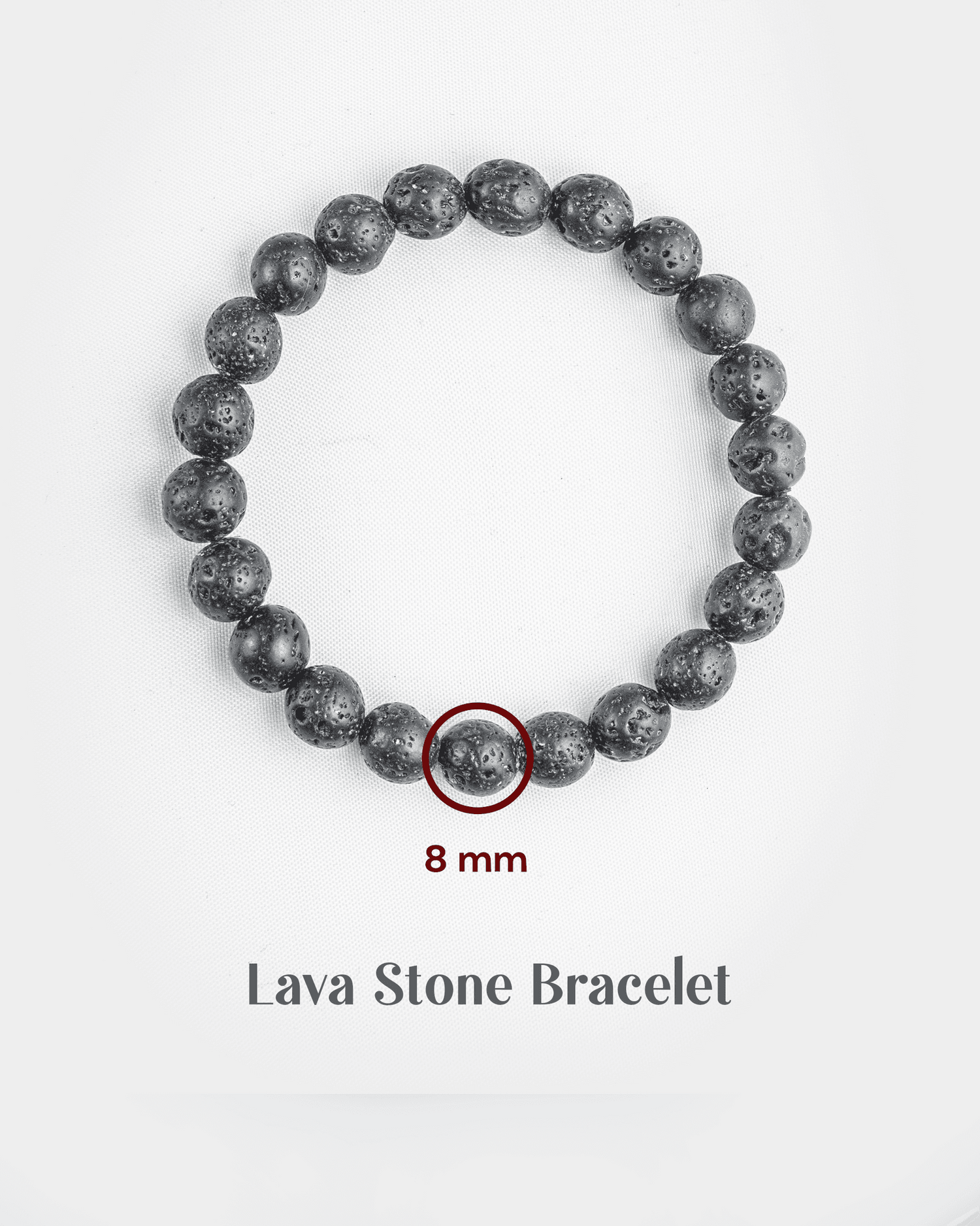 Natural Black Lava Stone Bracelet | Volcanic Rock Diffuser for Aromatherapy &amp; Grounding