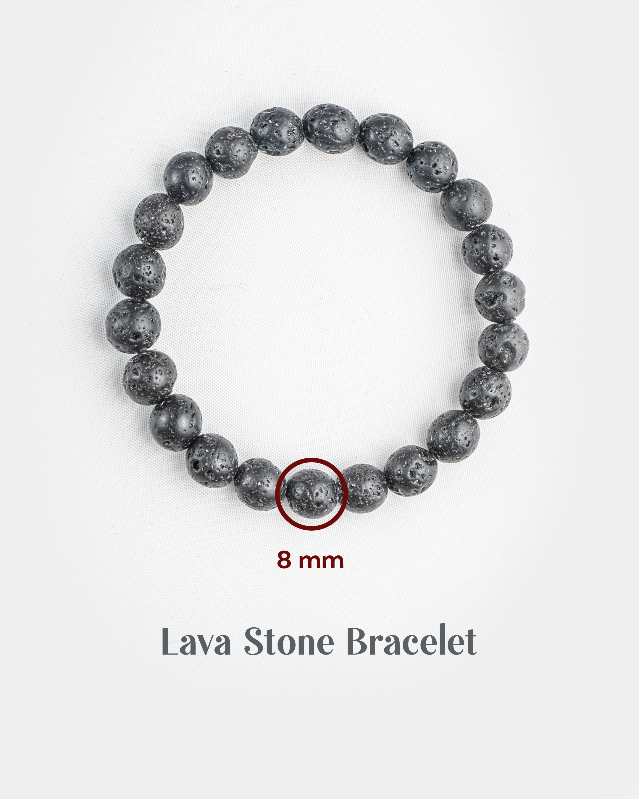 Natural Black Lava Stone Bracelet | Volcanic Rock Diffuser for Aromatherapy & Grounding