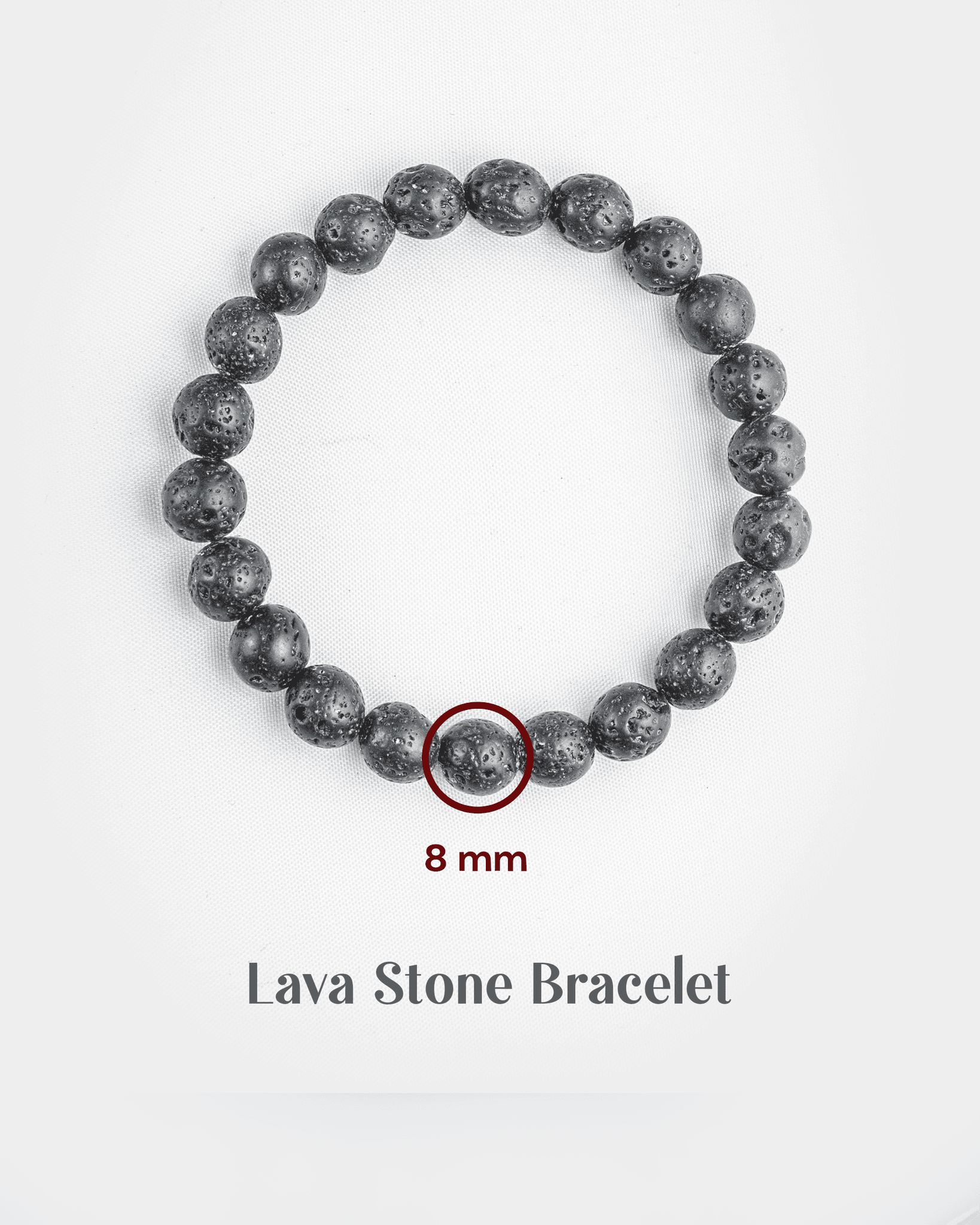 Natural Black Lava Stone Bracelet | Volcanic Rock Diffuser for Aromatherapy &amp; Grounding
