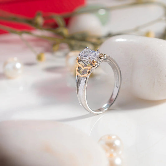 Moissanite Trinity Ring Hardik Jewels