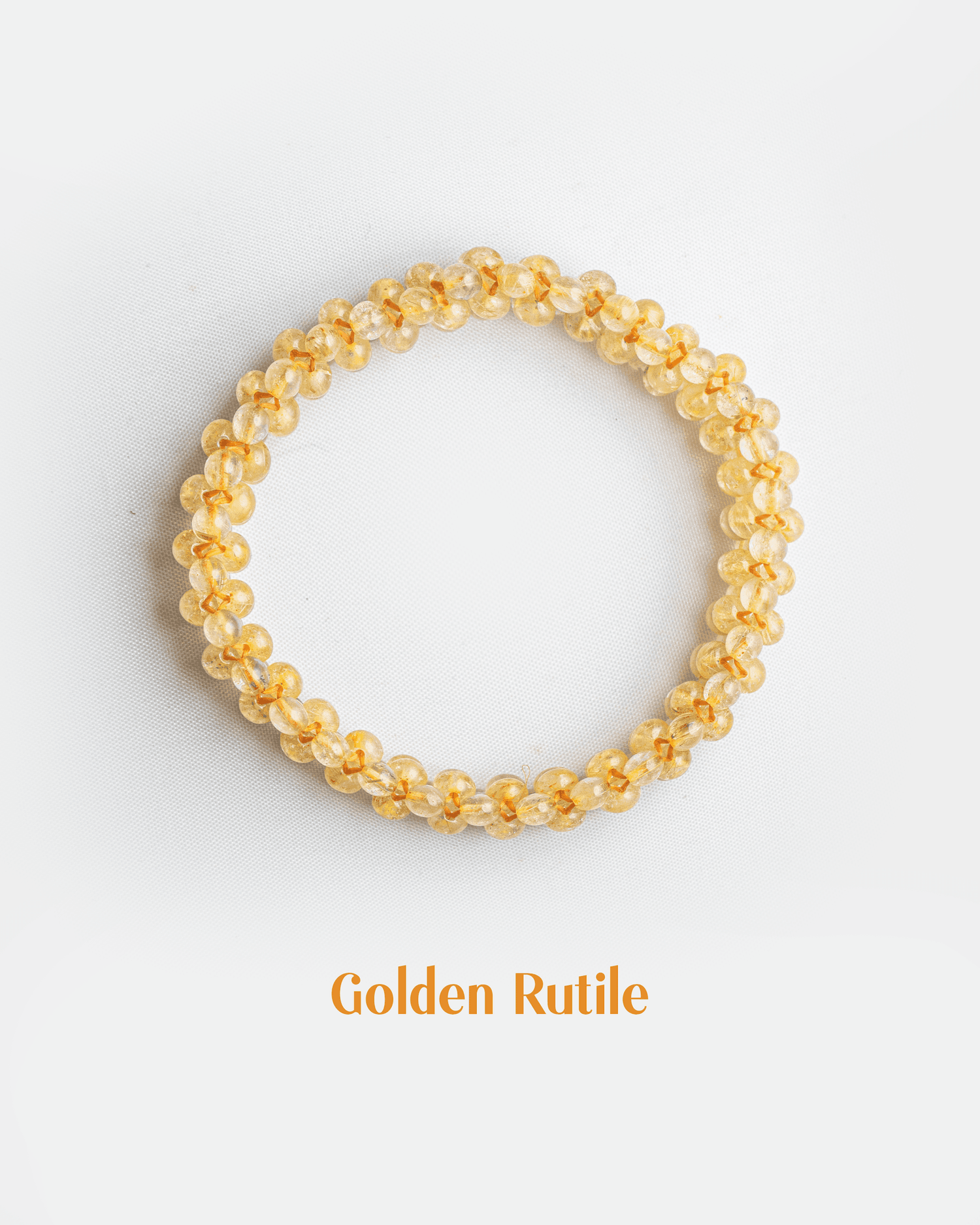 Natural Golden Rutilated Quartz Bracelet | Wealth &amp; Energy Healing Crystal