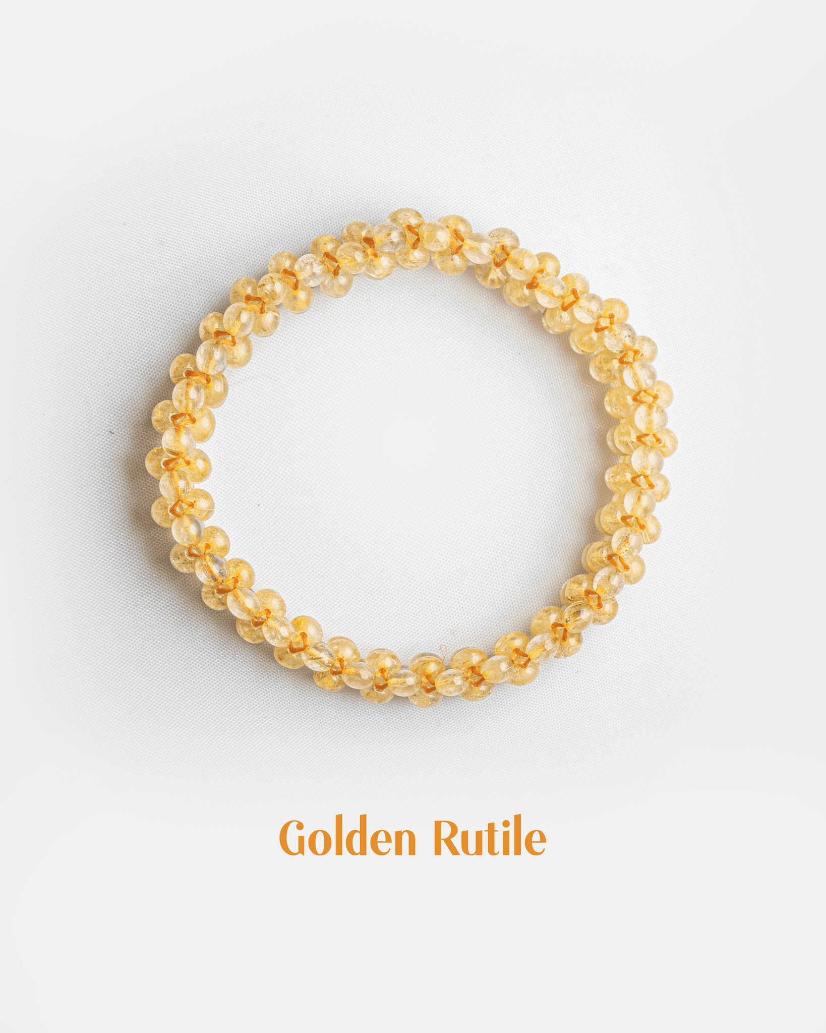 Natural Golden Rutilated Quartz Bracelet | Wealth & Energy Healing Crystal