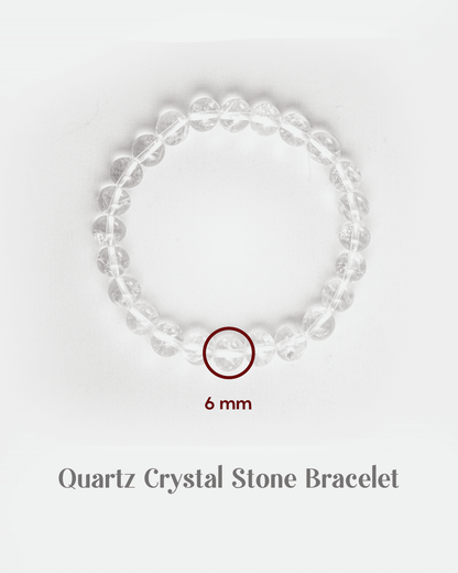 Natural Clear Quartz (Sphatik) Bracelet | The Master Healer Crystal for Clarity